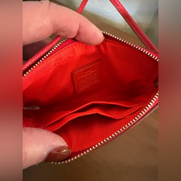 Coach Vibrant Red & Orange Wristlet - Picture 8 of 9
